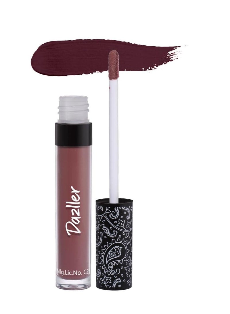 Dazller All Day Lipcolour Quick Dry|Moisturizing Kokum Butter|Non-Transfer & Smudge-proof|8hr stay|Liquid Lipstick for Women|QDLC036 Amapola|6g - Image 1